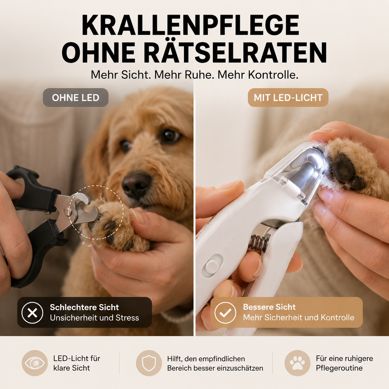 Livanori™ LED Krallenschneider für Haustiere