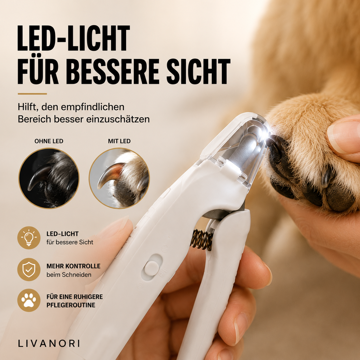 Livanori™ LED Krallenschneider für Haustiere